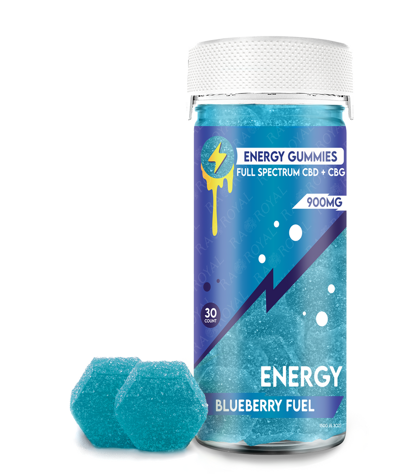 RaRoyal FULL SPECTRUM CBD+CBG 30CT GUMMY JAR: BLUEBERRY FUEL (ENERGY)