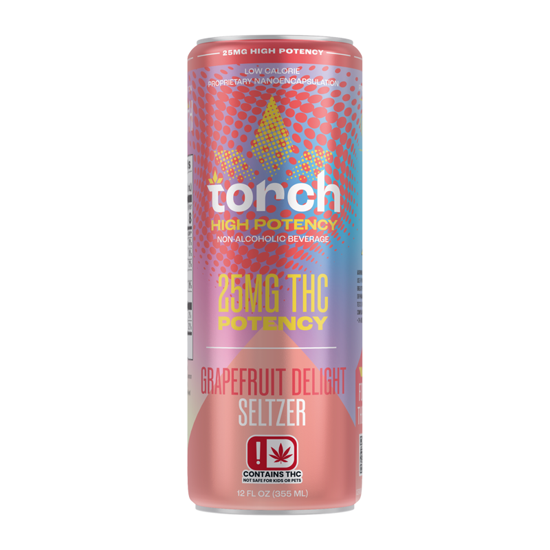 TORCH GRAPEFRUIT DELIGHT HIGH POTENCY 25MG THC SELTZER (12OZ)